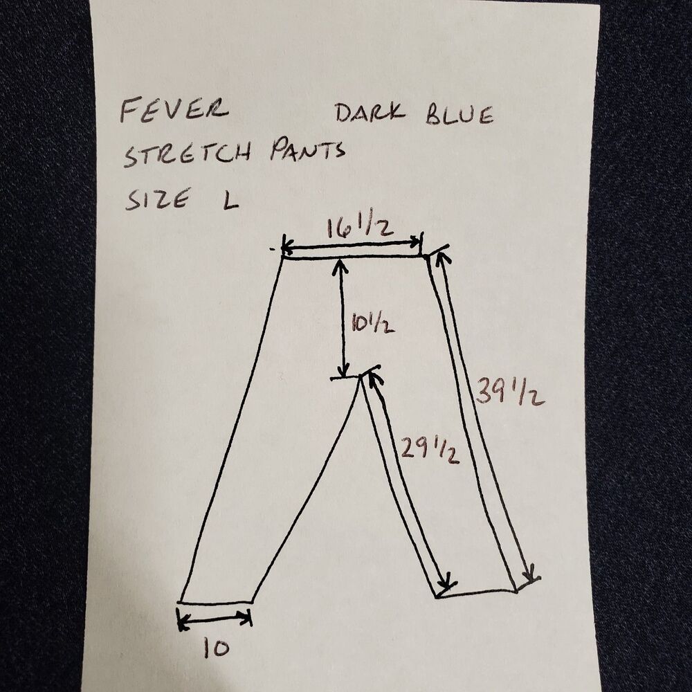 FEVER Straight Leg Stretch High Rise Blue Casual Pants Women’s Size Large - Picture 6 of 6